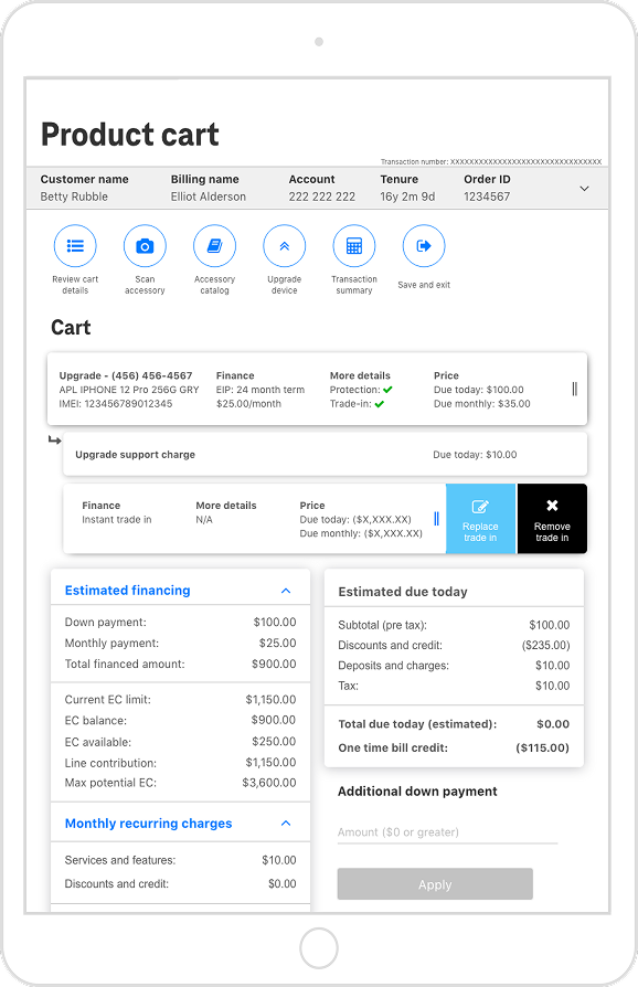 Cart UI
